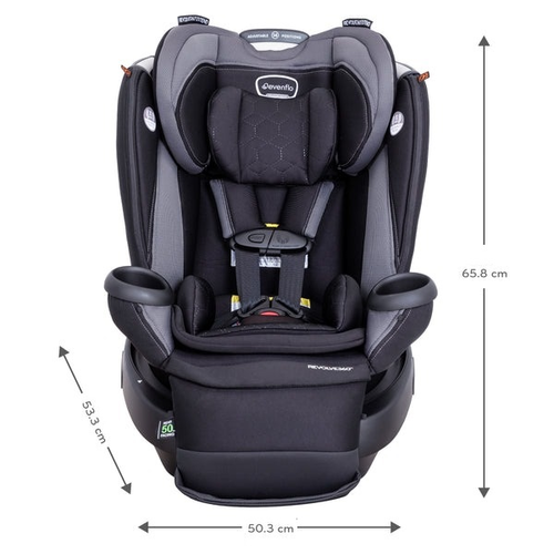 כיסא בטיחות מסתובב רבולב אקסטנד Evenflo Revolve 360 Extend All-in-One עם חיישן Sensor Safe - שחור
