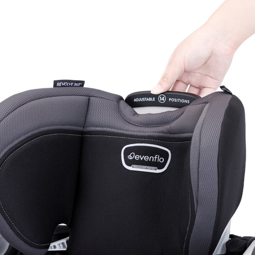 כיסא בטיחות מסתובב רבולב אקסטנד Evenflo Revolve 360 Extend All-in-One עם חיישן Sensor Safe - שחור
