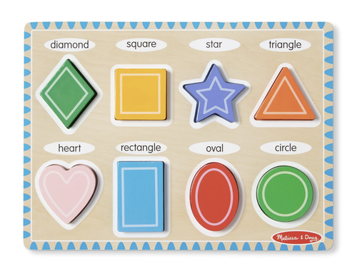 פאזל צ'אנקי צורות – 8 חלקים Melissa & Doug