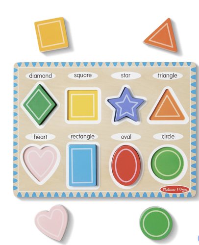 פאזל צ'אנקי צורות – 8 חלקים Melissa & Doug