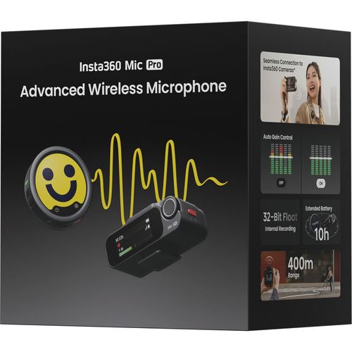 קיט משדר ומקלט אלחוטי Insta360 Mic Pro
