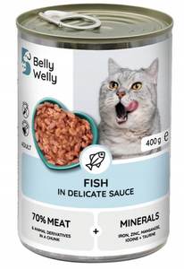 בלי וולי חתול שימורים דגים 400 גרם Belly Welly Cat Fish 