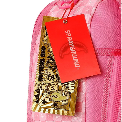 SPRAYGROUND תיק גב מטורף PINK NEW CHECK FACES BACKPACK