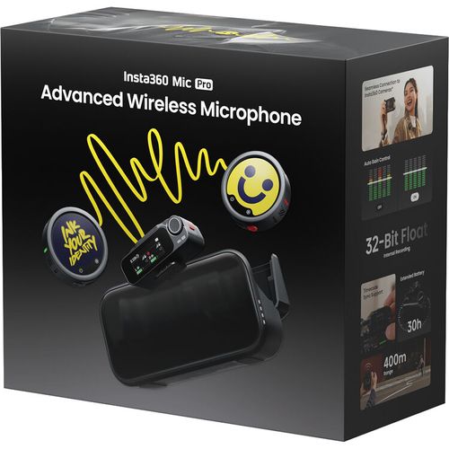 קיט 2 משדרים אלחוטיים ומקלט Insta360 Mic Pro