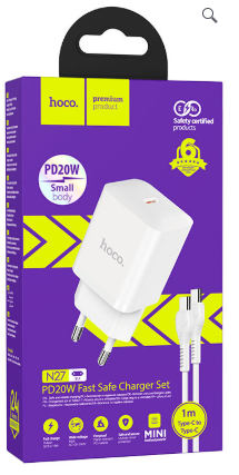 מטען קיר  PD20W Fast Safe סט עם כבל 