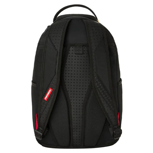 SPRAYGROUND תיק גב מטורף SHARK CENTRAL BLACK NYLON GRAY EMBOSSED BACKPACK