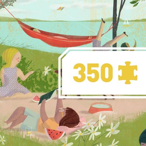 מבט על כמות החלקים - 350 של פאזל זה - פאזל גלריה פנורמי 350 בילוי קייצי - DJECO