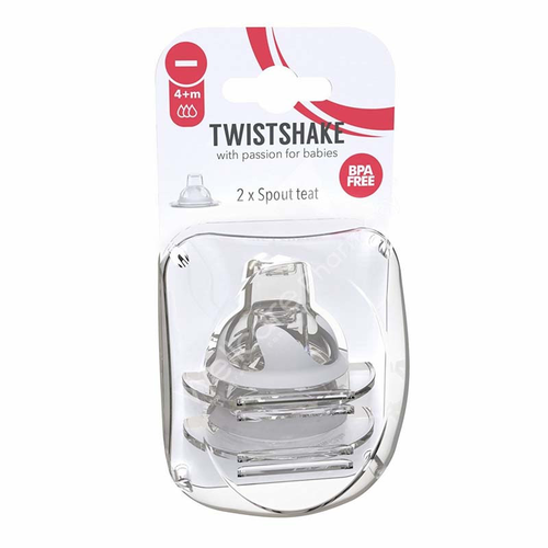 זוג פטמות סיליקון לכוס מעבר Twistshake - זרימה מהירה 4+ חודשים