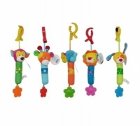 רעשן יד מצפצף לתינוק עם נשכן (מגוון דמויות)