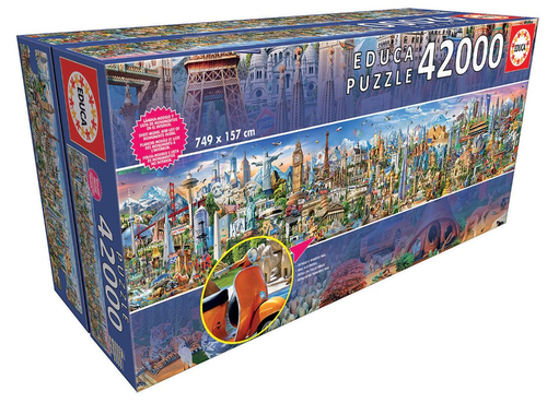 פאזל רצפה ענק 42,000 חלקים - מסביב לעולם