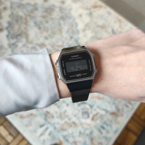 CASIO A168WEMB-1B מלאי קטן מהרו להזמין