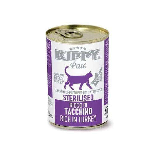 קיפי שימורים הודו לחתול מעוקר 400 גרם Kippy Cat Pate Turkey Sterilised