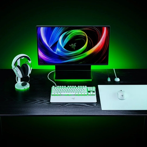 משטח עכבר גיימינג מזכוכית דגם | Razer Atlas Pro בצבע לבן מבית