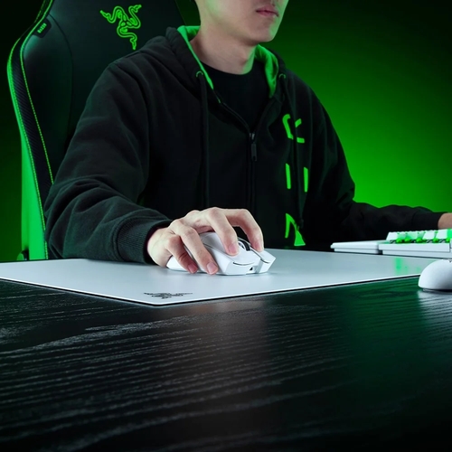 משטח עכבר גיימינג מזכוכית דגם | Razer Atlas Pro בצבע לבן מבית