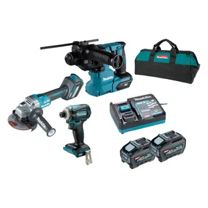 סט 3 כלים מקצועיים 40V + שתי סוללות 5.0AH MAKITA