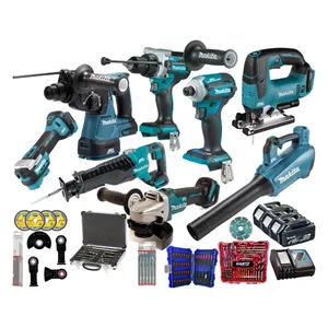 סט 8 כלים BRUSHLESS מפואר + 3 סוללות 5A מטען ואביזרים MAKITA