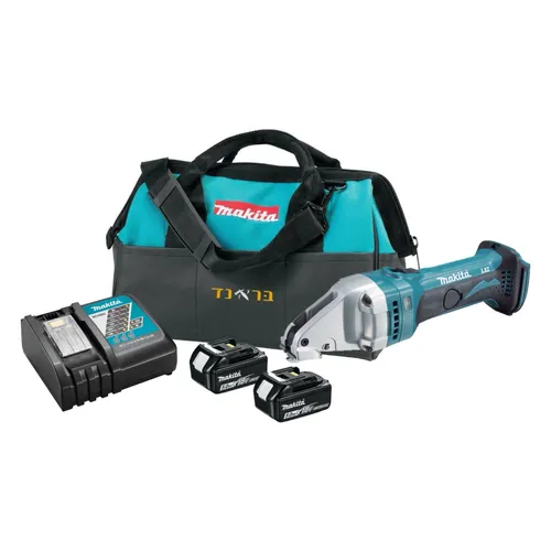 מספרי פח נטענים 18V + שתי סוללות 5.0AH מקיטה DJS161