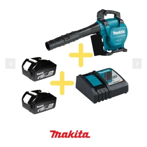 מפוח / שואב גורס 36V +שתי סוללות 4Ah ומטען מקיטה DUB363 – שואבי עלים/מפוחים