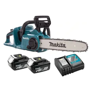 מסור שרשרת נטען 36V + שתי סוללות 5.0AH MAKITA