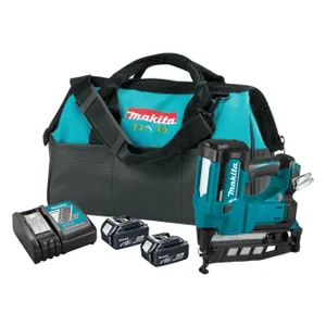 אקדח מסמרי פיניש 18V 16G + שתי סוללות 5.0AH MAKITA