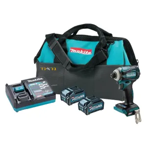 מברגת אימפקט נטענת 40V ללא פחמים + שתי סוללות 4.0AH MAKITA