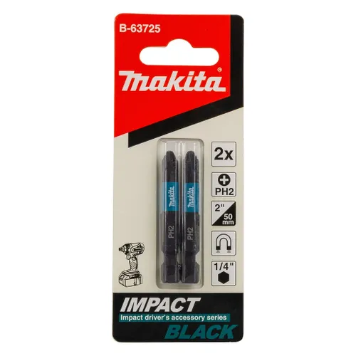מארז זוג ביטים מגנטים מסדרת BLACK PH2 מקיטה B-63725