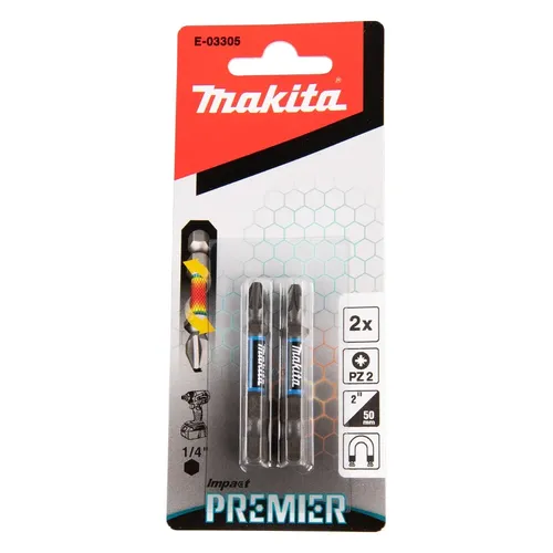 מארז זוג ביטים מגנטים PZ2 מסדרת PREMIER מקיטה E-03305
