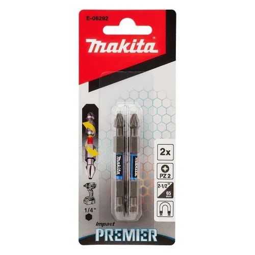 מארז זוג ביטים כפולים מגנטים PZ2 מסדרת PREMIER מקיטה E-06292