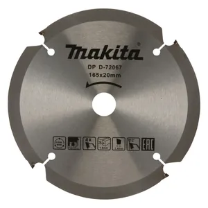 להב TCT לפייבר צמנט 165 מ"מ למסור עגול MAKITA