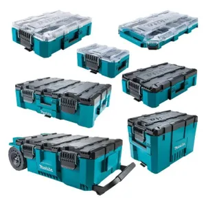 סט 7 ארגזים מערכת אחסון מודולרית MAKTRAK MAKITA