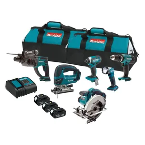 סט 6 כלים 18V נטען + שלוש סוללות 5.0AH MAKITA