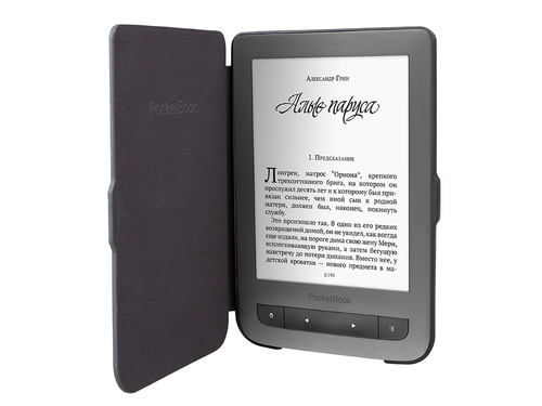 כיסוי לקוראי ספרים PocketBook Shell 6" אפור-שחור פוקטבוק