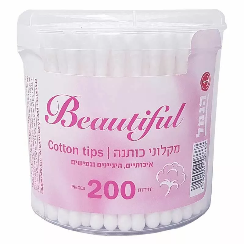 מקלוני כותנה 200 יח`