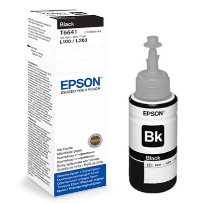 בקבוק דיו שחור מקורי EPSON T6641 (65 מ