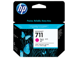 דיו אדום מקורי HP CZ135A 711 מכיל 3 יחידות (29 מ"ל ליח