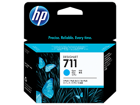 דיו כחול מקורי HP CZ134A 711 מכיל 3 יחידות (29 מ