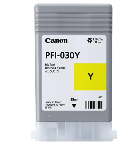 מיכל דיו מקורי canon PFI-030Y- Pigment Yellow (55 מ