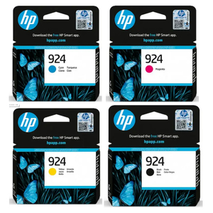 סט ראשי דיו מקוריים HP 924 (כל צבע 400 דף, בשחור 500 דף)