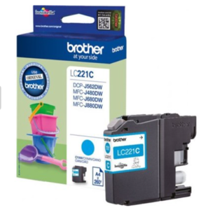 ראש דיו כחול מקורי Brother LC221C (260 דפים)