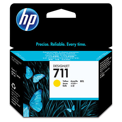 ראש דיו צהוב מקורי HP 711 CZ132A (29 מ
