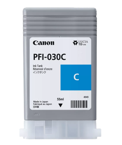 מיכל דיו מקורי canon PFI-030C- Pigment Cyan (55 מ