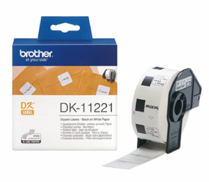 גליל מדבקות מקוריות מידות 23*23 מ"מ BROTHER DK11221 (כמות 1,000)