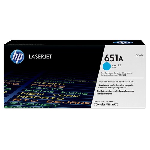 טונר כחול מקורי HP 651 CE341AC (16,000 דפים)
