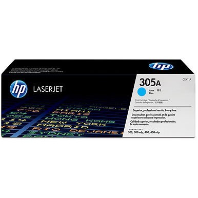 טונר לייזר כחול מקורי HP 305A CE411AC (2,600 דפים)
