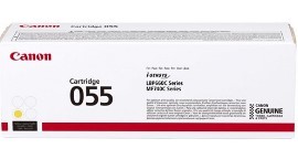 טונר צהוב מקורי Canon 055Y (2,100 דפים)