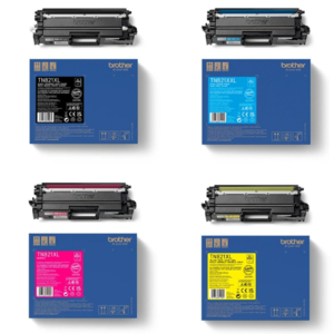 סט טונרים מקוריים BROTHER TN821XL( תפוקת דפים בשחור 12,000 דף וצבע 9,000 דף)
