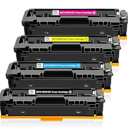 סט 4 טונרים תואמים HP W2210X/W2211X/W2212X/W2213X 207X (תפוקת דפים בצע 2,450 ובשחור 3,100)