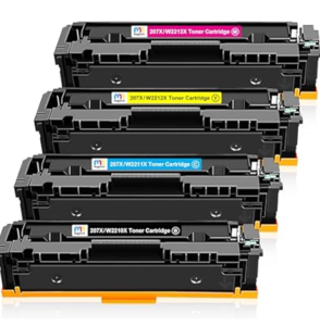 סט 4 טונרים תואמים HP W2210X/W2211X/W2212X/W2213X 207X (תפוקת דפים בצע 2,450 ובשחור 3,100)