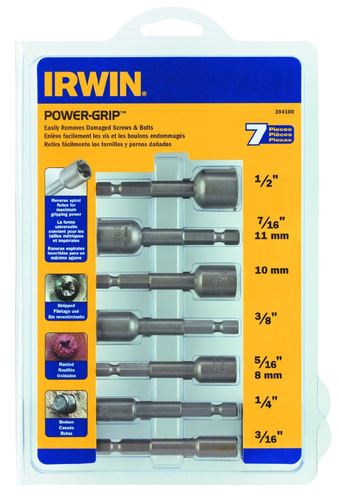 חולץ אום ובורג שבורים למברגה - מארז 5 יחידות IRWIN