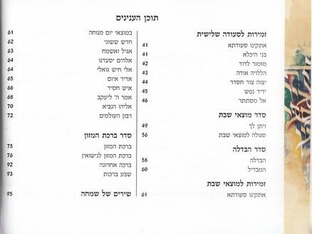 זמירות שבת- הבלטות עם עיצוב ירושלים